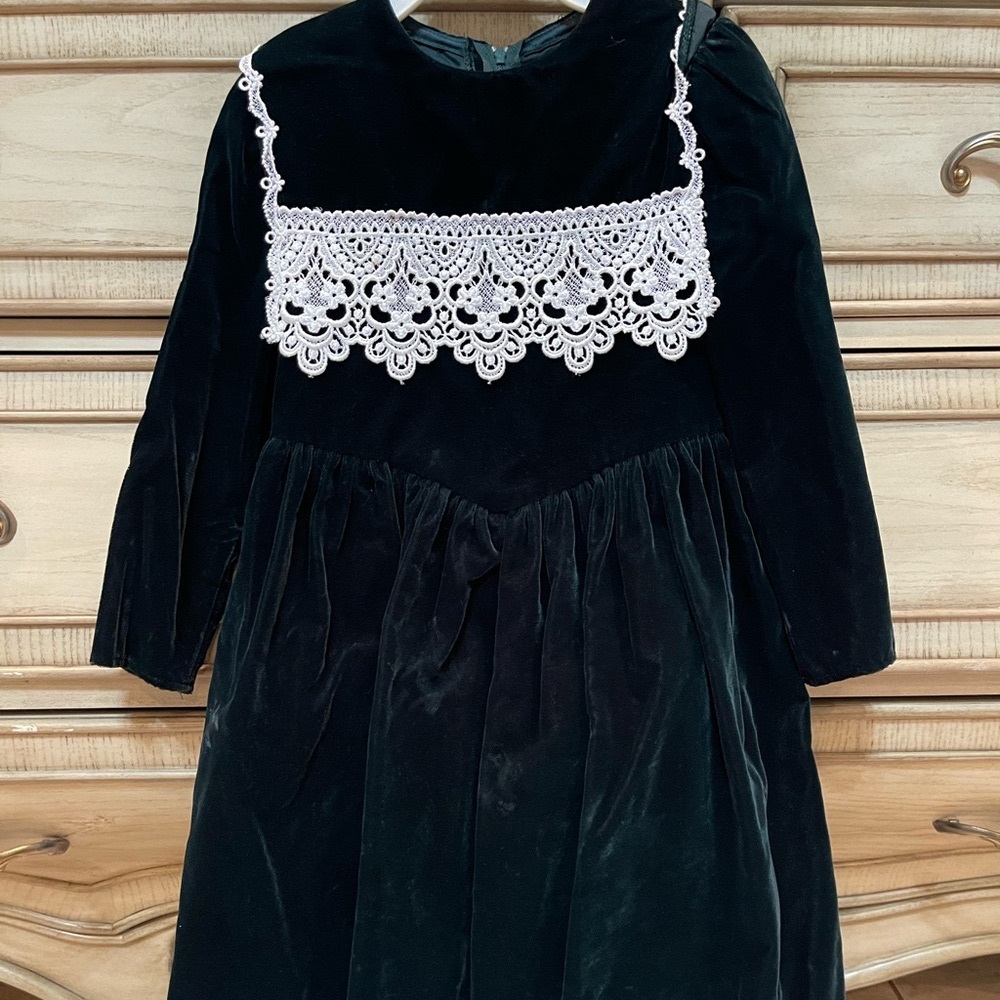 Green velvet dress